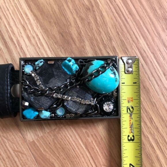 Leatherock Turquoise Genuine Leather Belt Embellished USA main image 7